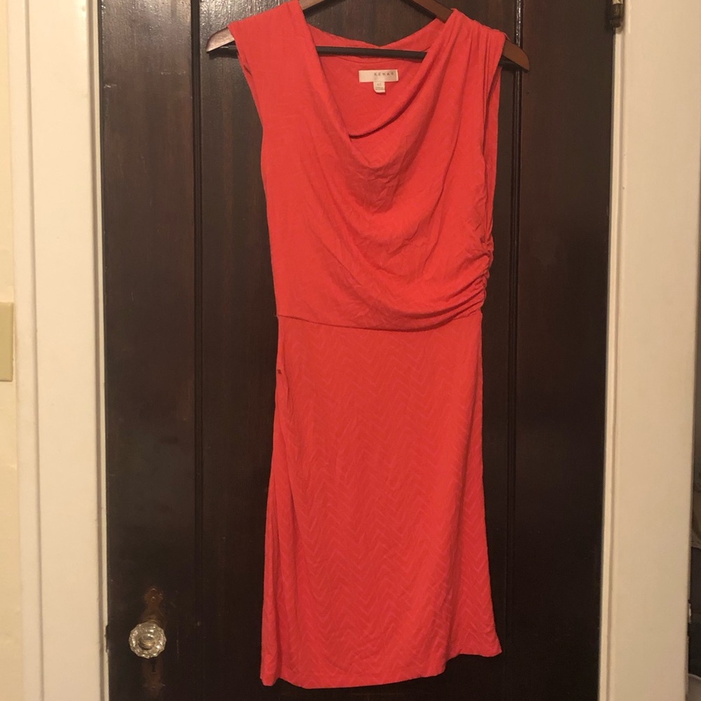 Bodycon Dress w/ Ruching & Draping at Neck